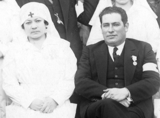 Berta Bunster y Domingo Arriagada en una fotografía del año 1920.